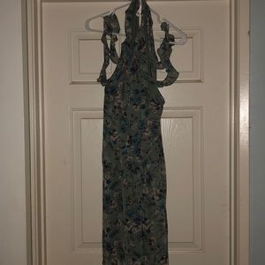 Cold shoulder boho mini halter